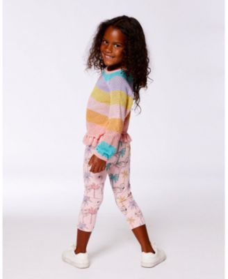 Girls' Printed Organic Cotton Capri Legging - Little Kid