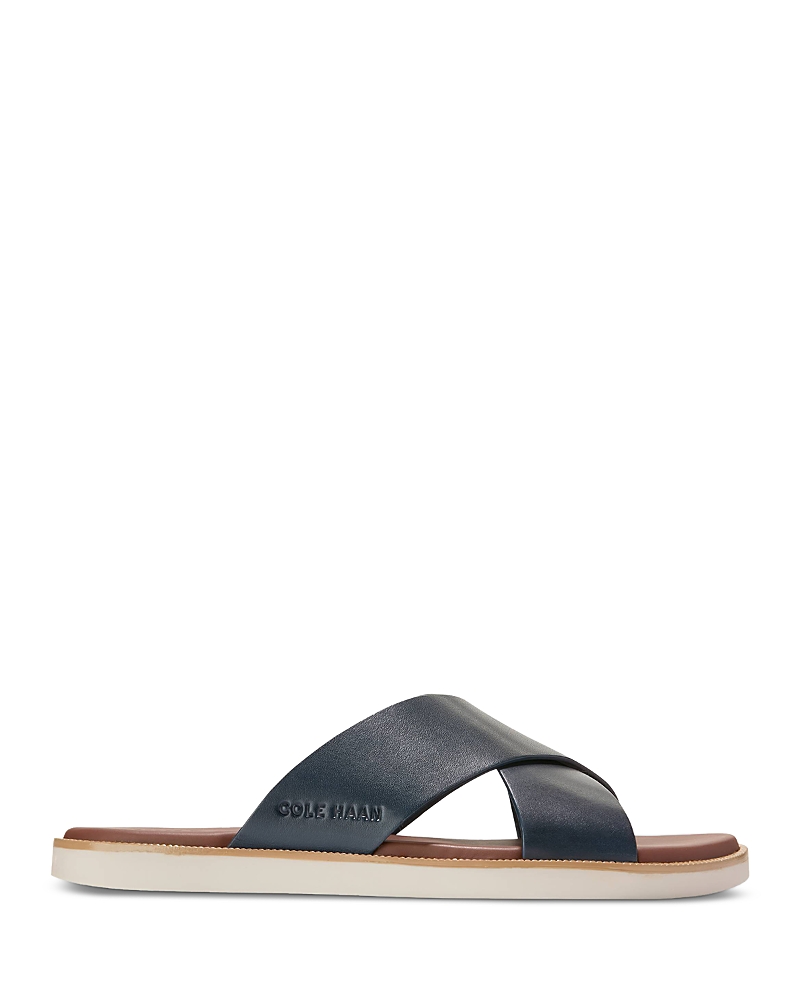 Cole Haan Men's Nantucket Cross Strap Slip On Slide Sandals
