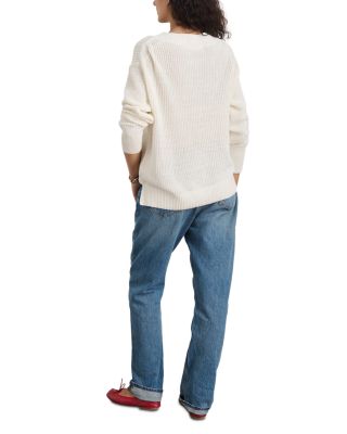 Arielle V Neck Cotton Linen Sweater 