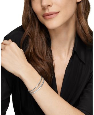 DY Mercer Two Row Cuff Bracelet in Sterling Silver, 8mm