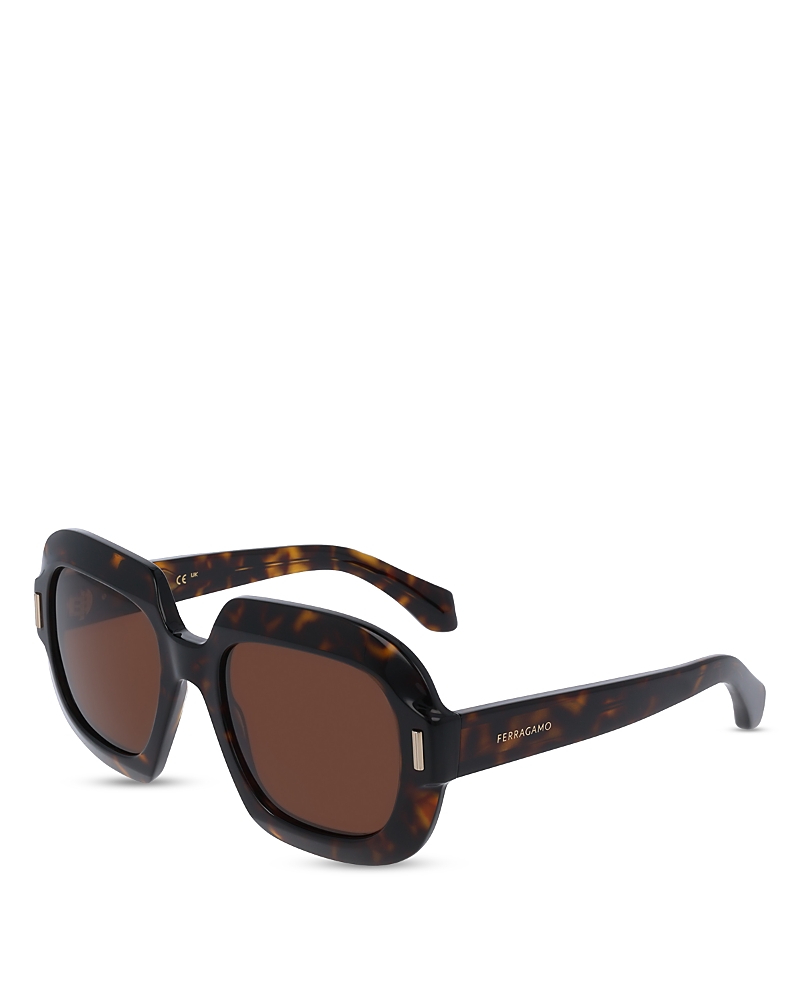 Ferragamo Butterfly Rayon Blend Sunglasses In Dark Tortoise