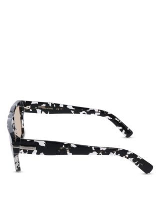 Double Bridge Square Sunglasses, 56mm