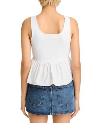 Peplum Poplin Tank - Exclusive