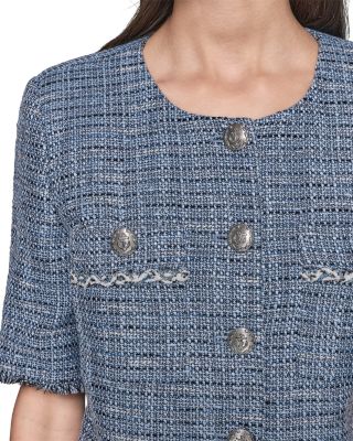 Short Sleeve Tweed Jacket