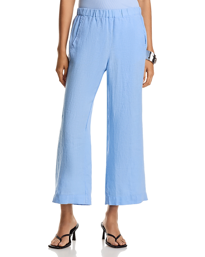 Shop Velvet By Graham & Spencer Lola Linen Pants In Chill Blue
