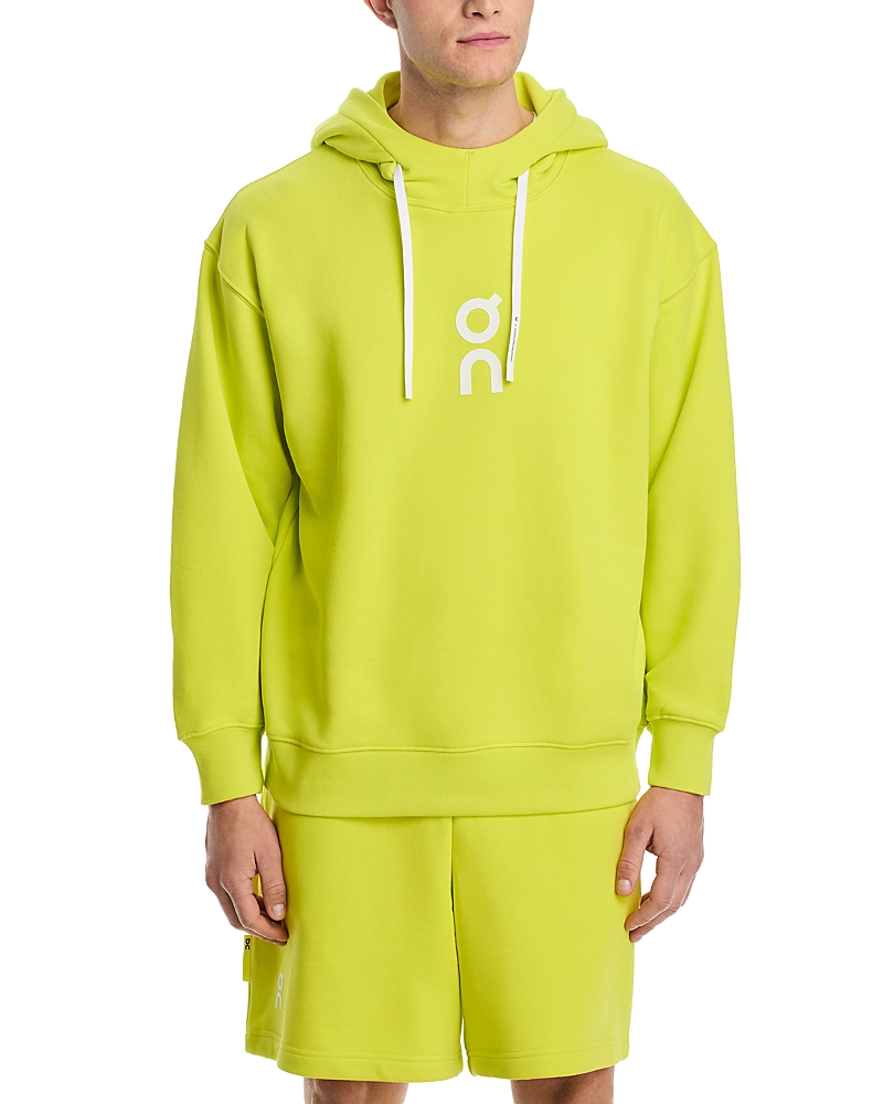 On Club Oversize Organic Cott Blend Hoodie In Lime