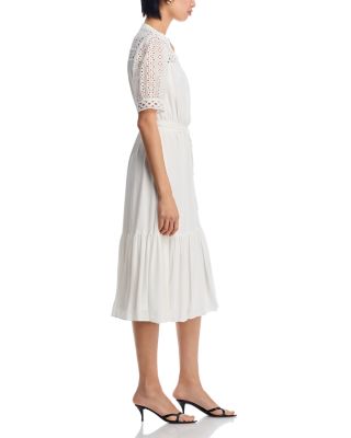 Eyelet Midi Dress