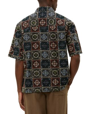 Larry Tile Print Cotton Shirt