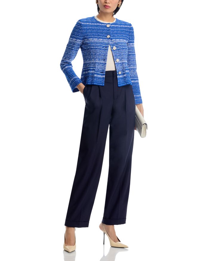 Melange Tweed Knit Jacket