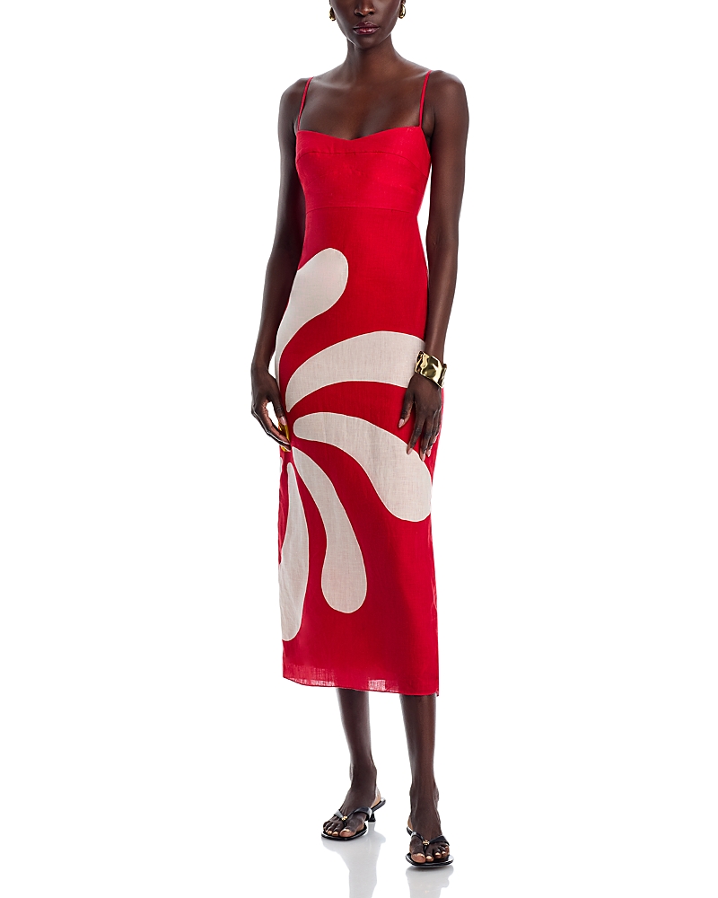 Cala De La Cruz Paloma Linen Midi Dress