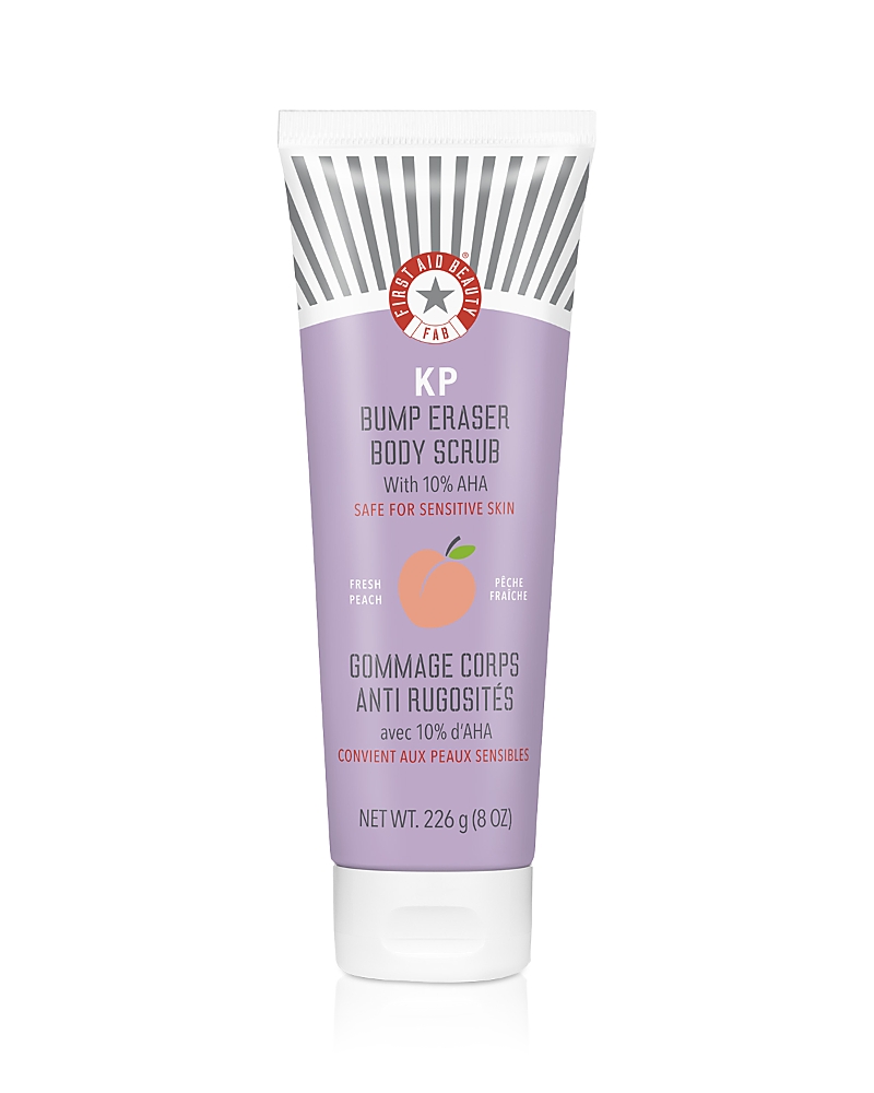 First Aid Beauty Kp Bump Eraser Body Scrub With 10% Aha - Body Exfoliant For Keratosis Pilaris Peach 8 oz / 236.5 ml