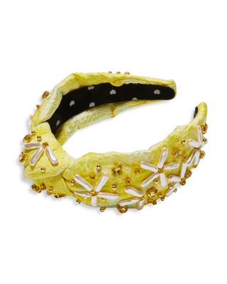 Lele Sadoughi - Floral Brocade & Faux Pearl Knotted Headband