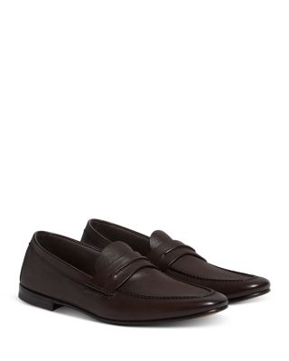 Natural Grain Leather Mocassin Loafers