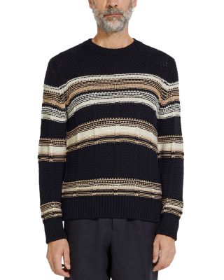 ZEGNA - Striped Regular Fit Sweater
