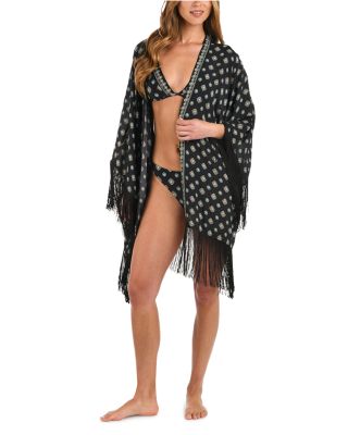 Caterina South Western Fringe Kimono Cover-Up