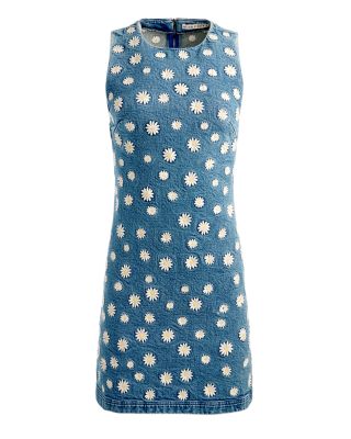 Wynell Embroidered Denim Mini Dress