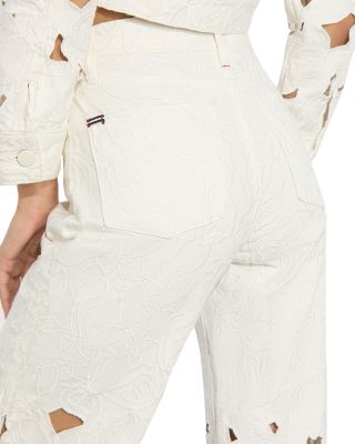 Weezy High Rise Embroidered Eyelet Pants