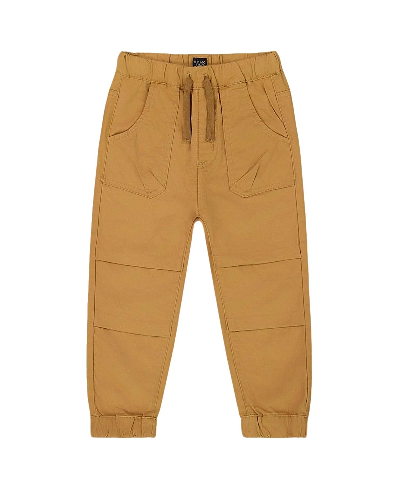 Deux Par Deux Boys' Stretch Twill Jogger Pant - Baby In Tan