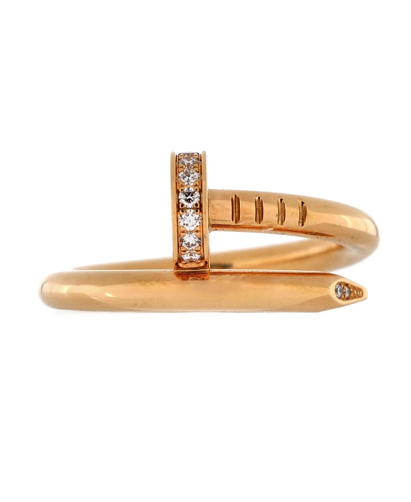Pre-owned Pre-owned Cartier Cartier Juste Un Clou Ring 18k Gold And Diamonds