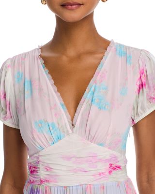 Spirea Printed Ruffle Tiered Dress