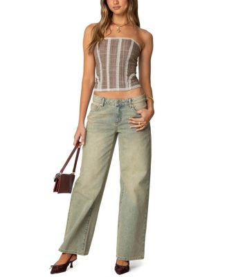 Jaiden Houndstooth Plaid Corset