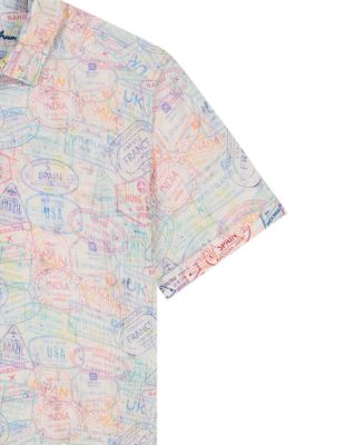 Passport Seersucker Classic Fit Button Down Shirt