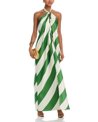 Chantell Striped Halter Neck Dress