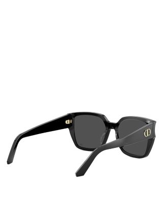 DiorGlow S1I Black Square Sunglasses, 53mm