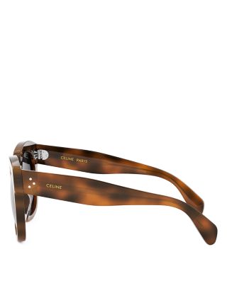 3 Dots Havana Geometric Sunglasses, 54mm