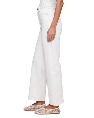 Karmine High Rise Refined Wide Leg Jeans in White