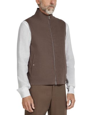 Zegna Oasi Lino Regular Fit Linen Vest