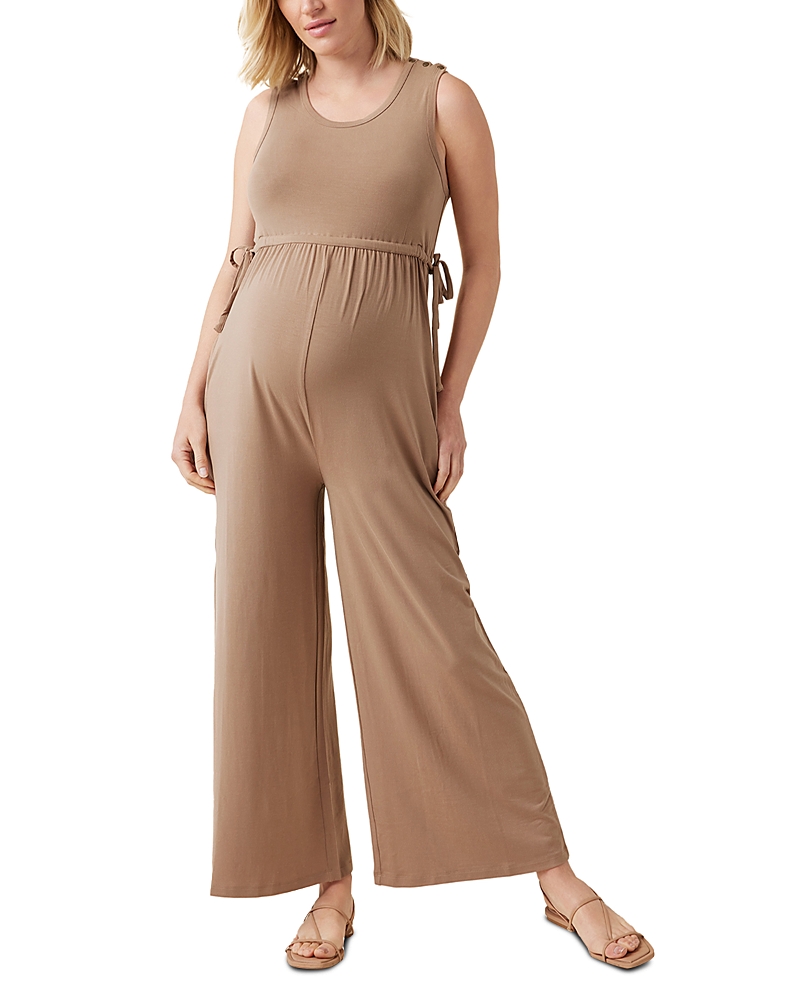 Ingrid & Isabel Nursing Jumpsuit In Latte