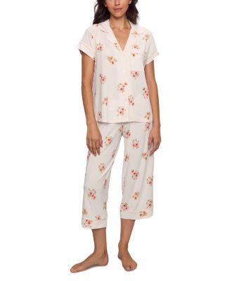 Gisele Printed Short Sleeves Cropped PJ Set