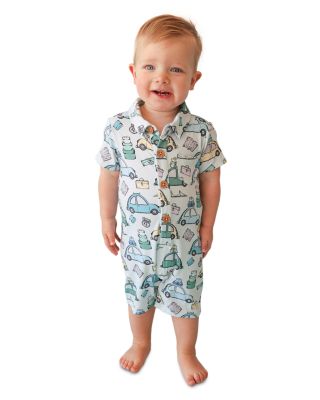 Boys' Travel Bug Short Sleeve Henley Romper - Baby