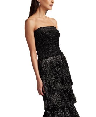 Shania Sequin Velvet Fringe Gown