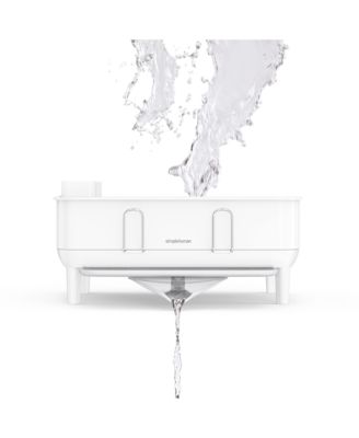 Compact Steel Frame Dish Drying Rack with Swivel Spout Drain