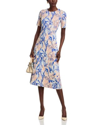 Printed Knit A Line Dress