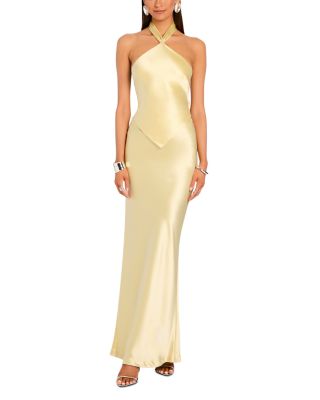 Retrofete - Ester Satin Halter Dress