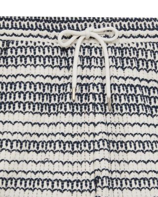 Embroidered Crochet Drawstring Short