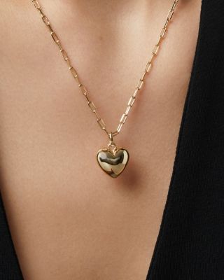 Puffed Heart Necklace - Lev
