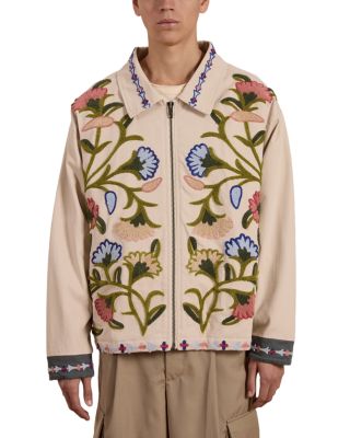 Floral Embroidered Work Jacket