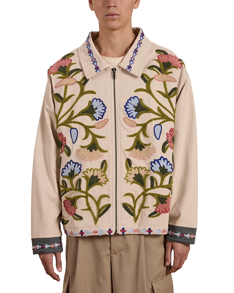 FOUND FLORAL EMBROIDERED WORK JACKET
