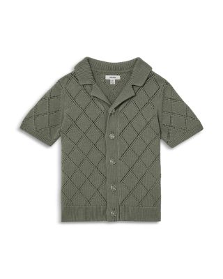 REISS - Boys' Filby Short Sleeve Cuban Shirt - Big Kid