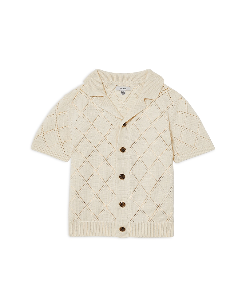 Reiss Boys' Filby Short Sleeve Cuban Shirt - Little Kid