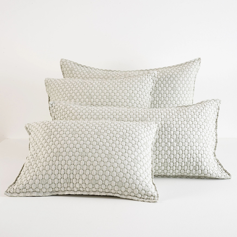 Annie Selke Lodi Matelasse Sham, Euro In Sage