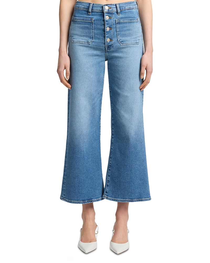 7 FOR ALL MANKIND ULTRA HIGH RISE CROPPED FLARE JEANS IN FANCY
