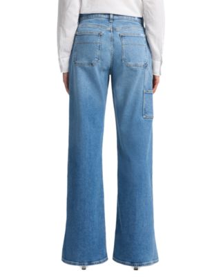 Lotta High Rise Wide Leg Jeans in Fancy