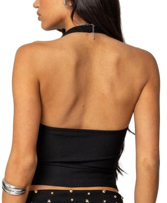 Kiana Ribbed Halter Top