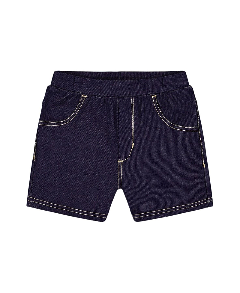 Deux Par Deux Girls' Jegging Shorts - Baby In Dark Denim Blue