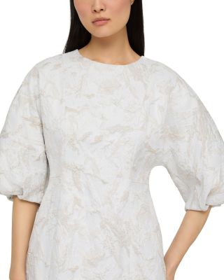 Balloon Sleeve Midi Dress